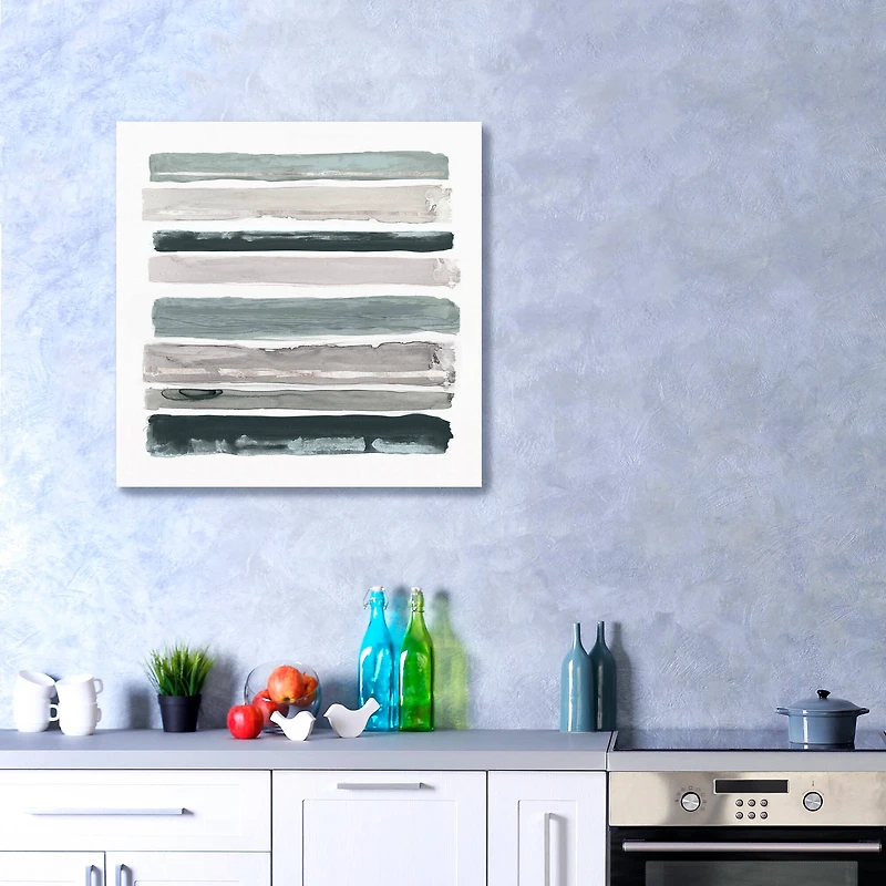 Teal Rothko’S Stripes I Canvas Giclee