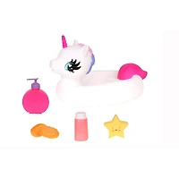 Dream Collection Bath Time 12" African American Baby Doll With Unicorn Floatie