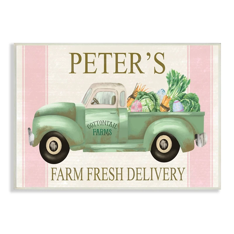 Stupell Industries Farm Fresh Delivery Sign Rustic Countryside Vegetables Wall Plaque Art