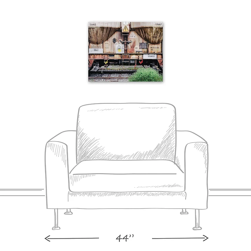 Rustic Train 20" x 16" Canvas Wall Art