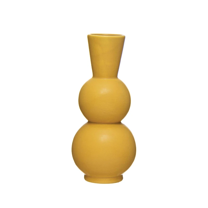 Hello Honey® 9" Yellow Spheres Stoneware Vase