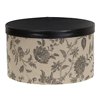 Household Essentials Round Hat Boxes with Lids (Floral)
