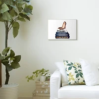 Stupell Industries Glam Fashion Book Set & Leopard Pumps Heels Wall Plaque