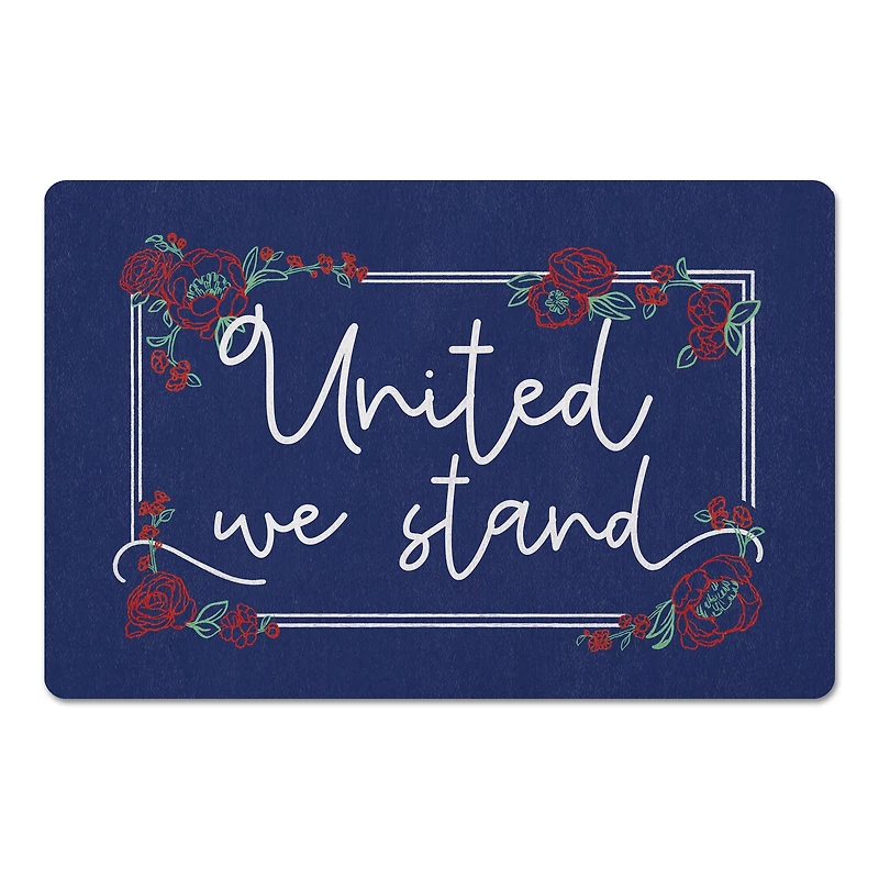 United we Stand Script Floor Mat, 18" x 27"