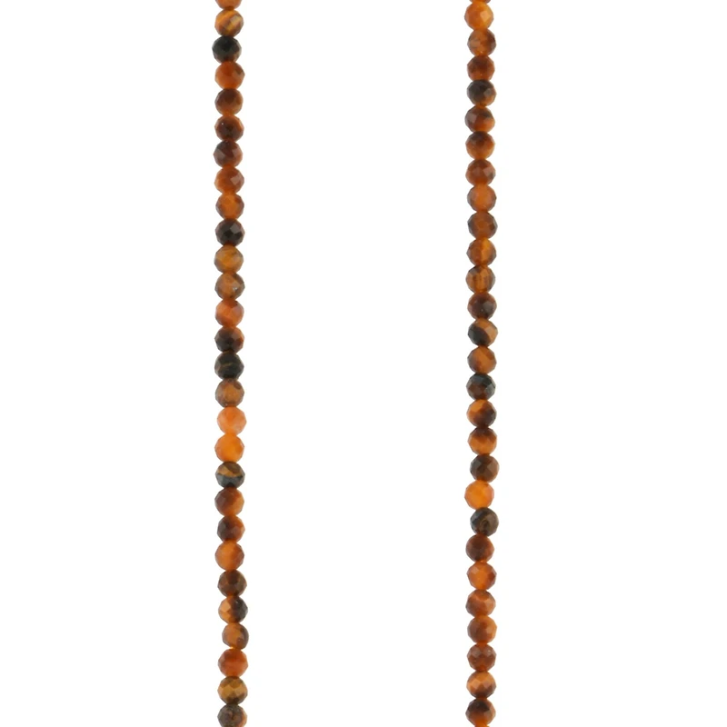 Tiger's Eye Faceted Round Beads, 2mm by Bead Landing™