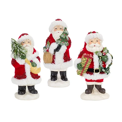 8.75" Santa Figurine Set