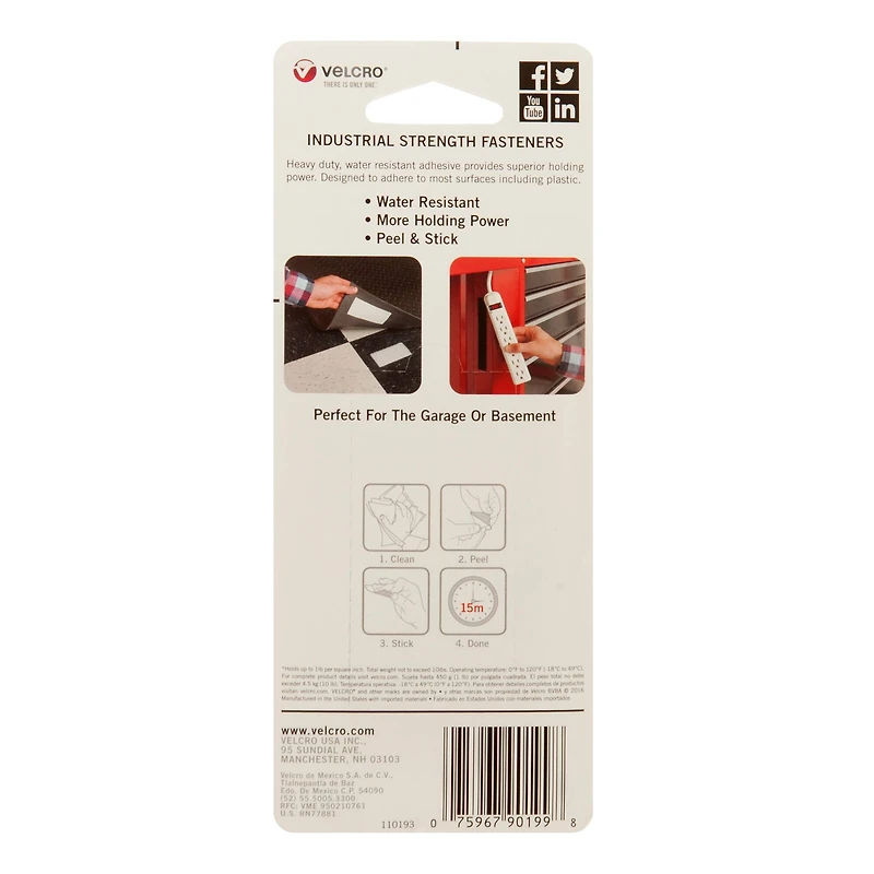12 Packs: 2 ct. (24 total) VELCRO® Brand Black Industrial Strength Strips