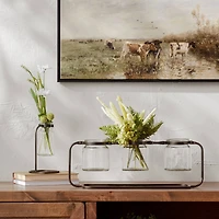 7.5" Bottle Vase in Iron Stand, 4ct.