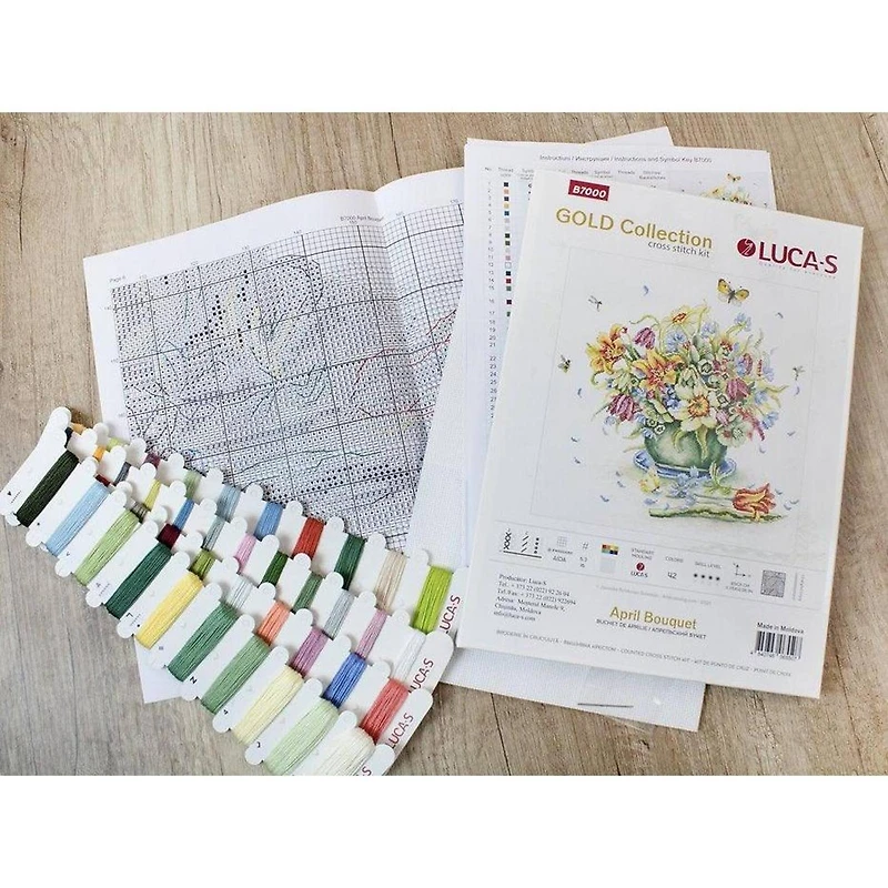Luca-s April Bouquet Counted Cross Stitch Kit