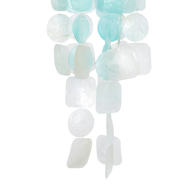 Blue Capiz shell Coastal Windchime, 24"