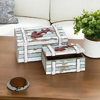 Aquamarine Wood Coastal Anchor Box Set