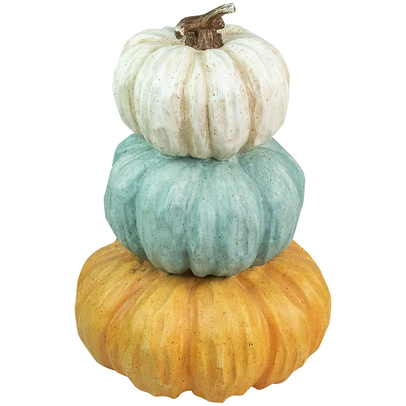 22" Triple Stacked Pumpkins Thanksgiving Tabletop Décor