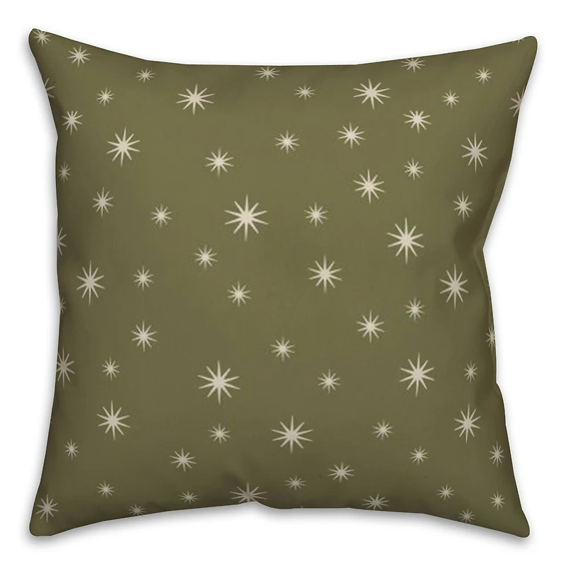 Green Twinkle Throw Pillow