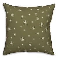 Green Twinkle Throw Pillow