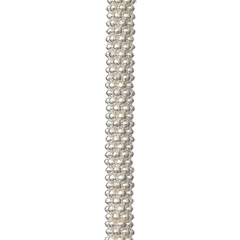 Silver Metal Large Dot Rondelle Beads, 8mm by Bead Landing™