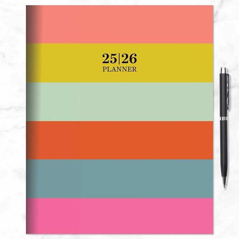 TF Publishing 2025-2026 Super Stripe Large Monthly Planner