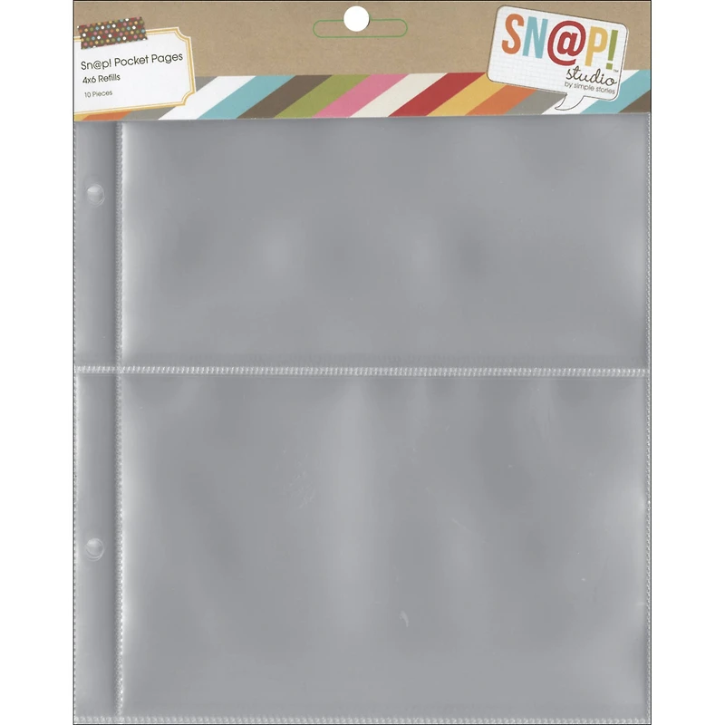 Simple Stories Sn@p!™ 4" x 6" Pocket Pages for 6" x 8" Binders, 10ct.
