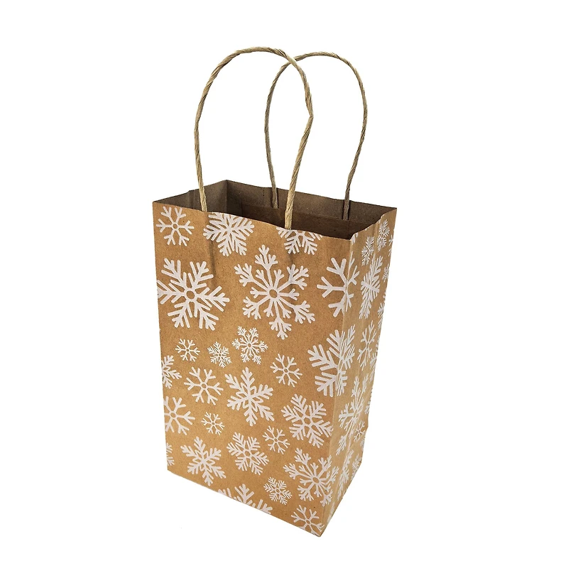 Small Snowflakes Kraft Gift Bags, 6ct. by Celebrate It™
