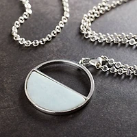 Amazonite Half Circle Pendant by Bead Landing™