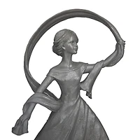 Set of 2 Grey Resin Traditional Sculpture, 22" x 11" x 6"