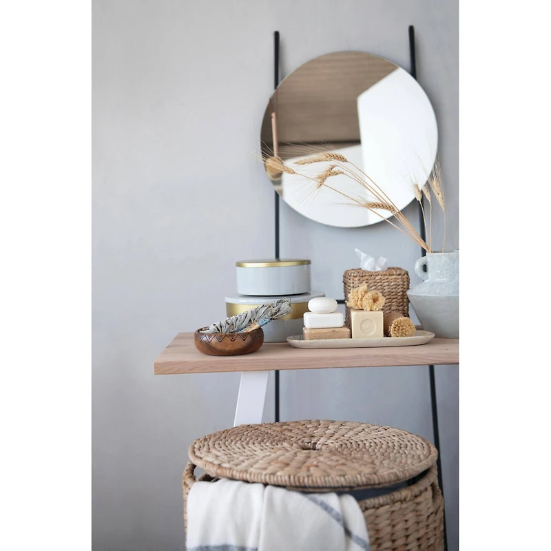 Hello Honey® 8.25" Stoneware Vase With Reactive Glaze Finish & Vertical Handles