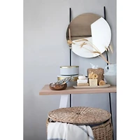 Hello Honey® 8.25" Stoneware Vase With Reactive Glaze Finish & Vertical Handles