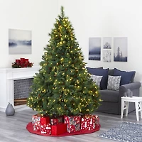 7.5ft. Pre-Lit West Virginia Mixed Pine Artificial Christmas Tree, Clear Lights