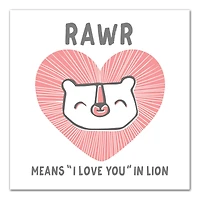 Lion Love Canvas Wall Art