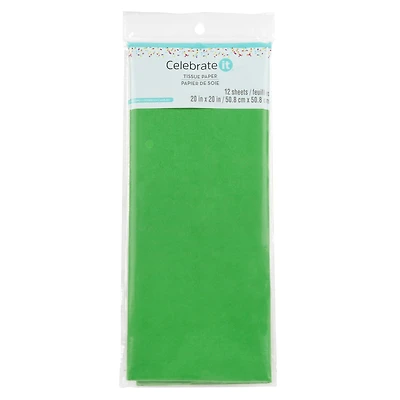 24 Packs: 12 ct. (288 total) Festive Green Tissue Paper by Celebrate It™
