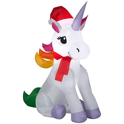 3.5ft. Airblown® Inflatable Rainbow Unicorn