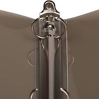 JAM Paper 3/4" Smoke Gray Glass Twill Plastic 3-Ring Binders, 4ct.
