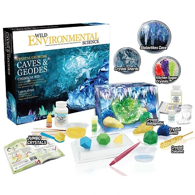 Learning Advantage™ Wild Environmental Science™ Crystal Growing Caves & Geodes Chemical Kit