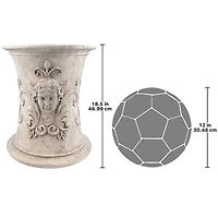 Design Toscano 18.5" Flora Goddess of Spring Neoclassical French Spa Stool