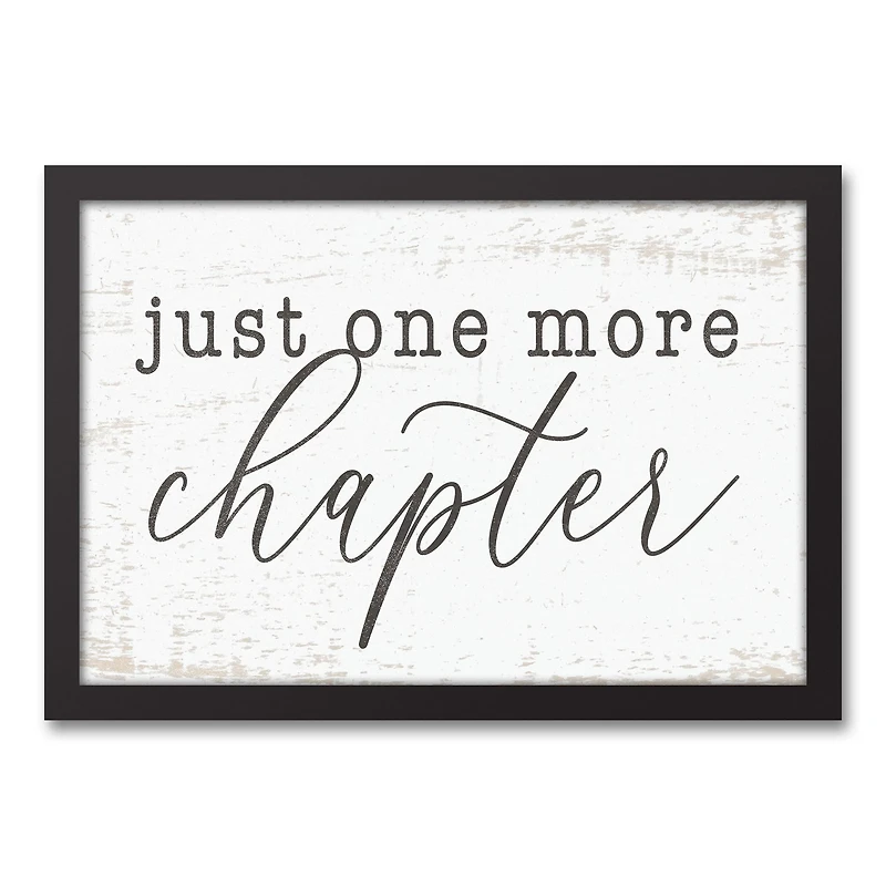 Just One More Chapter Black Framed Canvas