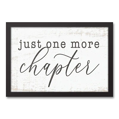 Just One More Chapter Black Framed Canvas