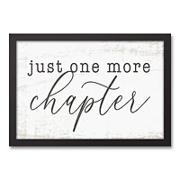 Just One More Chapter Black Framed Canvas