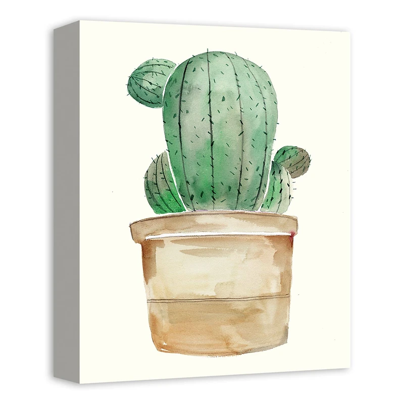 Little Potted Cactus 11" x 14" Canvas Wall Art