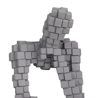 Set of 3 Grey Polystone Contemporary Sculptures, 13" x 6" x 6"