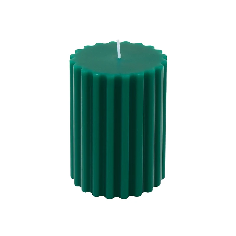 Green with Red Bow Balsam Forest Scented Pillar Candle by Ashland