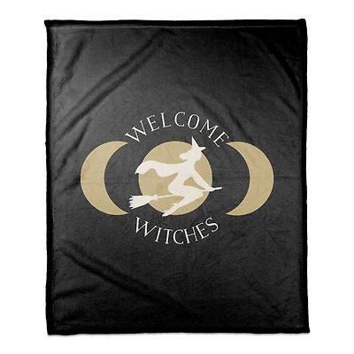 Welcome Witches Fleece Throw