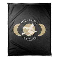 Welcome Witches Fleece Throw