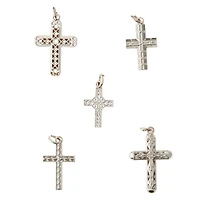 12 Packs: 5 ct. (60 total) Assorted Metal Cross Charms by Bead Landing™