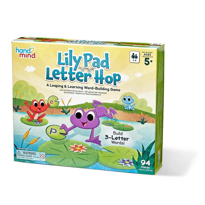 hand2mind Leapin' Lily Pads Letter Hop CVC Game Set