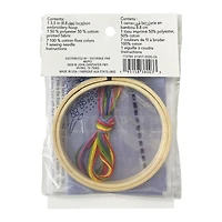 3.5" Floral Heart Stamped Design Embroidery Kit with Hoop by Loops & Threads®