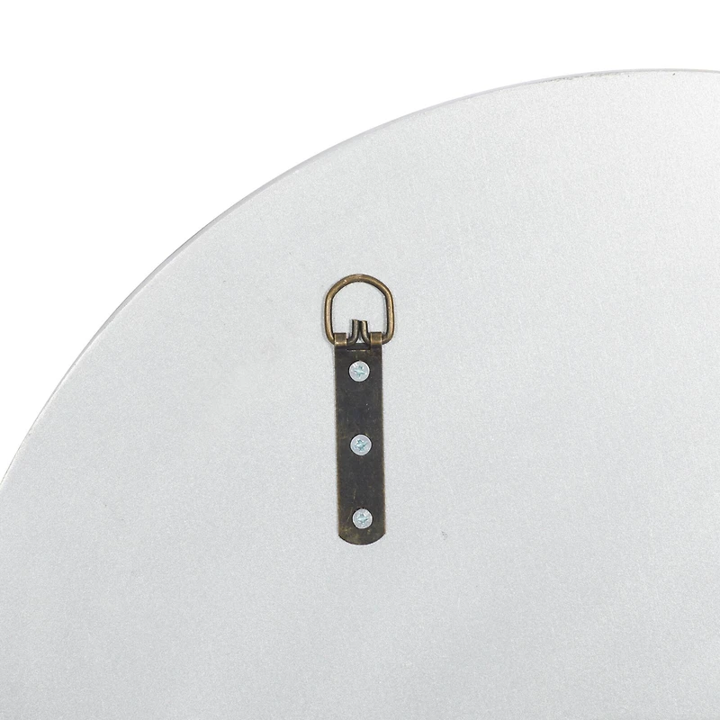 20" White Wood Glam Wall Clock