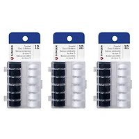 SINGER® Class 15 Black & White Threaded Bobbins with Case, 36ct.