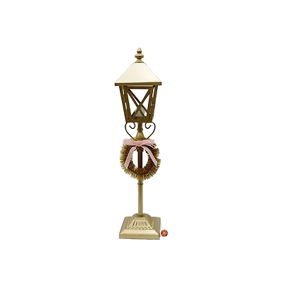 23.75" Gold Street Lamp with Wreath LED Tabletop Décor by Ashland®