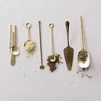 Hello Honey® Gilded Hammered Stainless Steel Appetizer Utensil Set