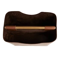16" Brown Leather Magazine Holder