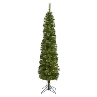 6ft. Pre-Lit Green Artificial Christmas Tree, Clear LED Lights